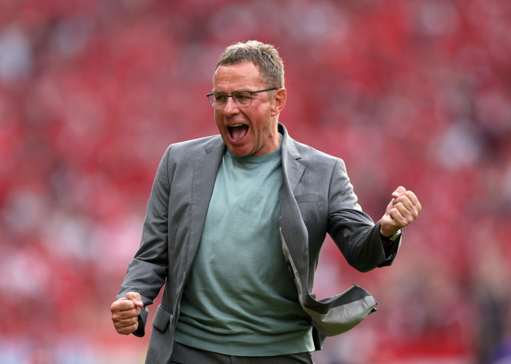 Ralf Rangnick jubelt