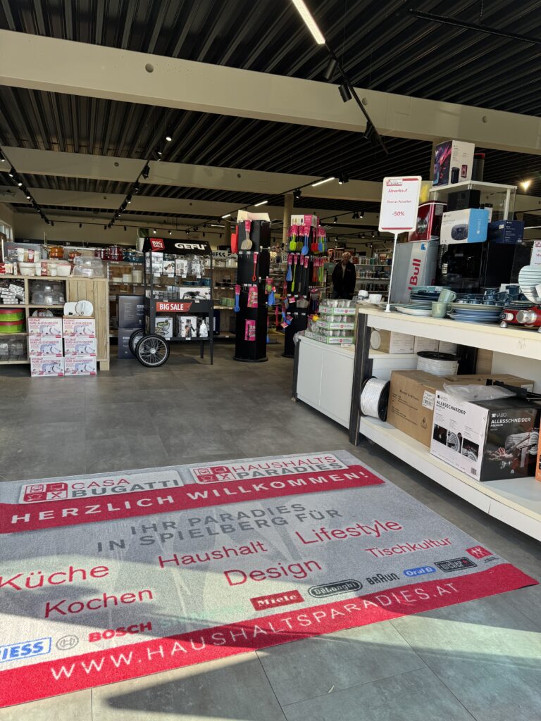 Blick in den Store des Haushaltsparadieses