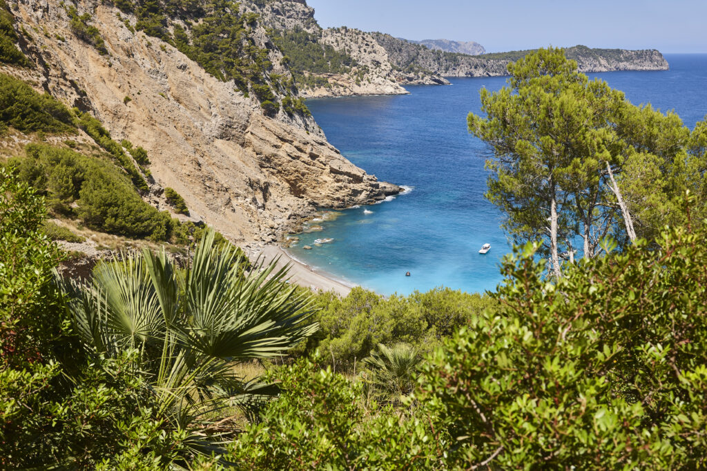 Blick auf Strand und Meer in Mallorca